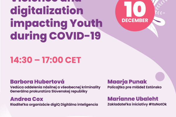 Webinár Violence and digitalization impacting Youth during COVID-19