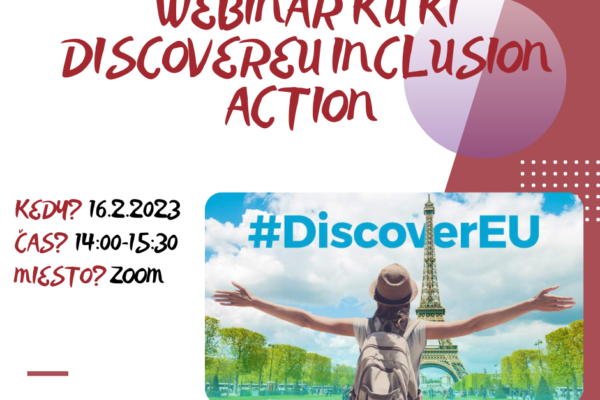 Webinár ku K1 DiscoverEU Inclusion Action