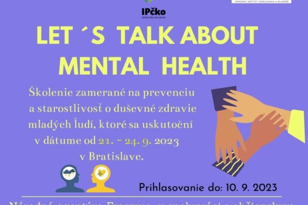 Let's talk about MENTAL HEALTH