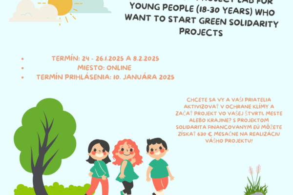 Online Green Project Lab for Young People (18-30 years) who want to start green solidarity projects